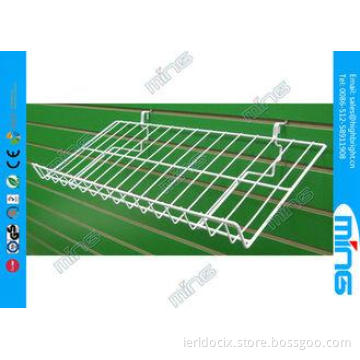 Customized Light Duty Wire Mesh Slatwall Display Shelves wi
